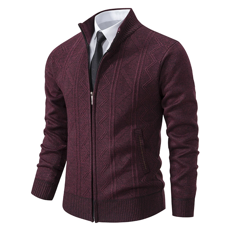 Men's - Winter Cardigan - Stylish Zip-Up Knitwear - Cosy & Warm