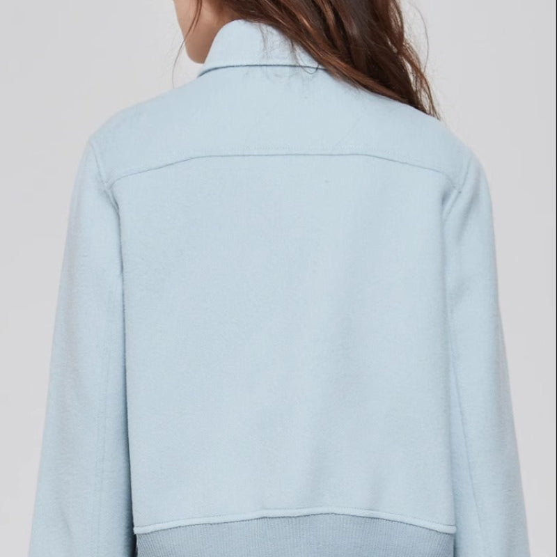 Women's - Stylish Wool Jacket - Classic Warmth & Timeless Elegance