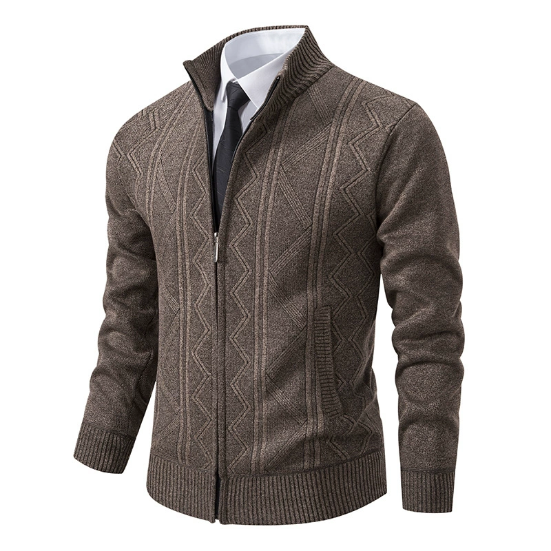 Men's - Winter Cardigan - Stylish Zip-Up Knitwear - Cosy & Warm