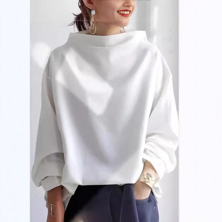 Women's - High Neck Sweater – Cosy Knit – Casual Style