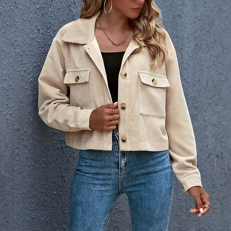 Women's - Casual Transition Jacket - Button Fastening - Lightweight & Stylish