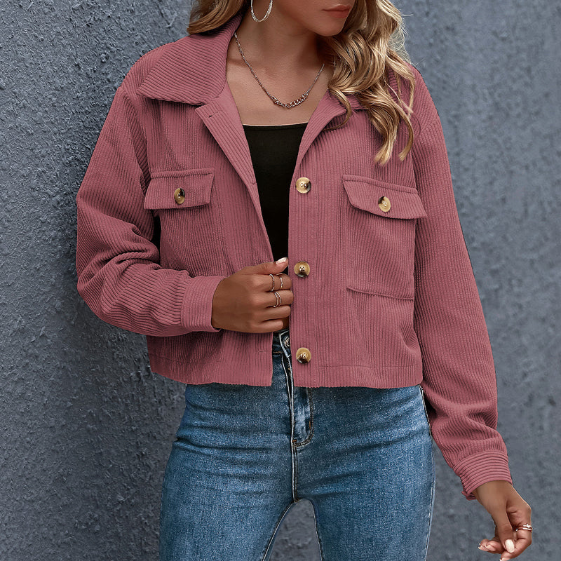 Women's - Casual Transition Jacket - Button Fastening - Lightweight & Stylish