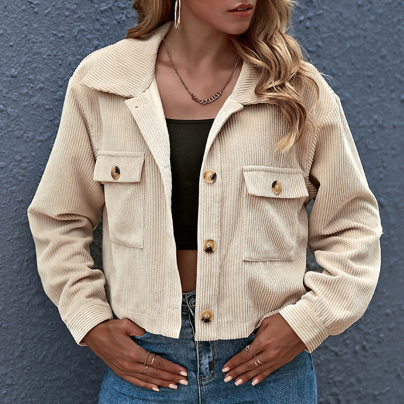 Women's - Casual Transition Jacket - Button Fastening - Lightweight & Stylish