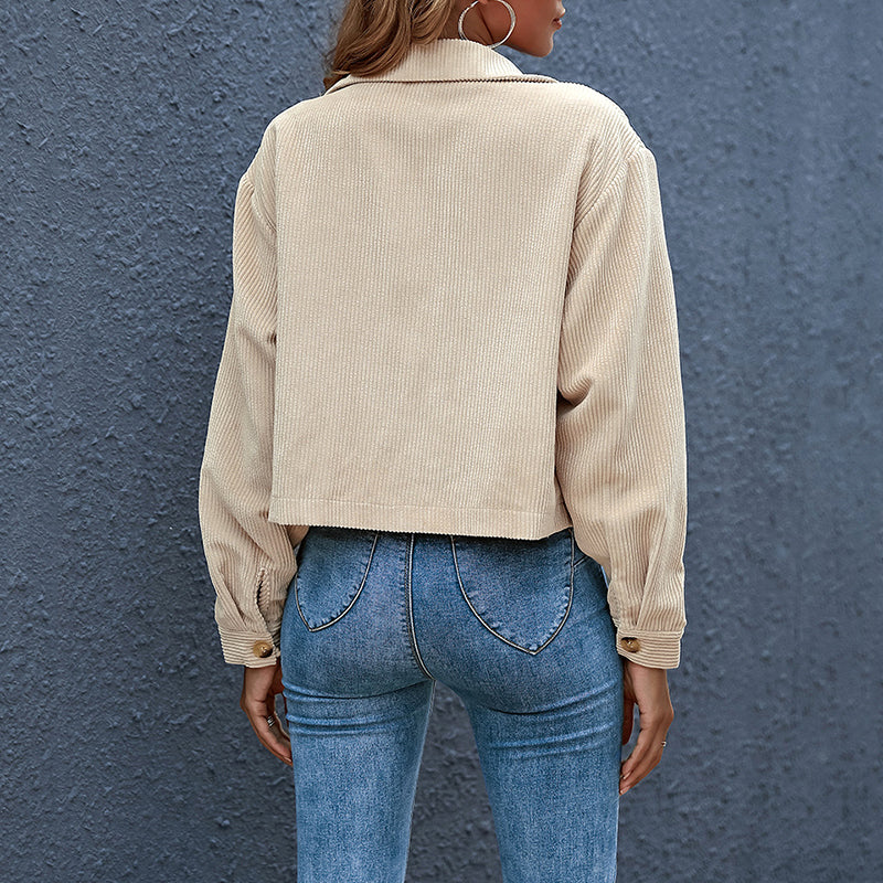 Women's - Casual Transition Jacket - Button Fastening - Lightweight & Stylish