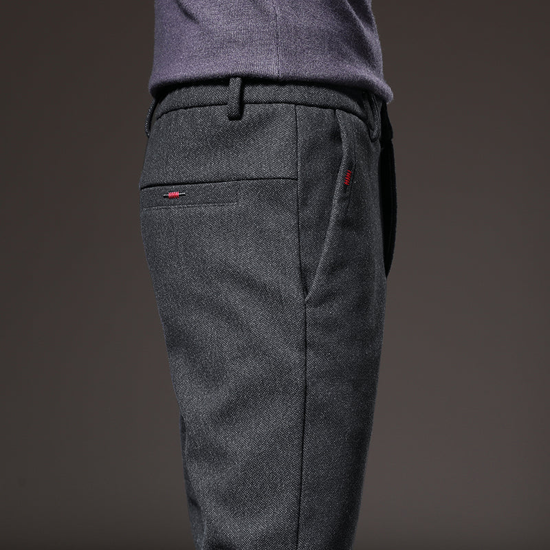Men's - Slim Fit Pants - Comfortable Stretch Fabric - Stylish Everyday Wear