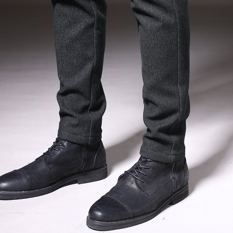 Men's - Slim Fit Pants - Comfortable Stretch Fabric - Stylish Everyday Wear