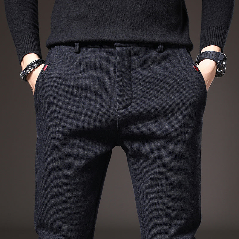 Men's - Slim Fit Pants - Comfortable Stretch Fabric - Stylish Everyday Wear