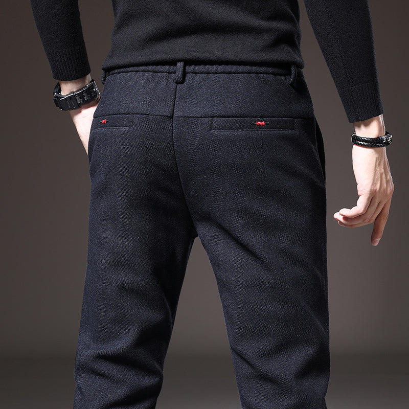 Men's - Slim Fit Pants - Comfortable Stretch Fabric - Stylish Everyday Wear