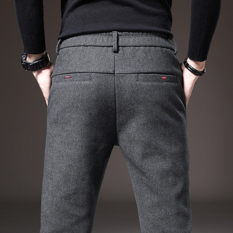 Men's - Slim Fit Pants - Comfortable Stretch Fabric - Stylish Everyday Wear
