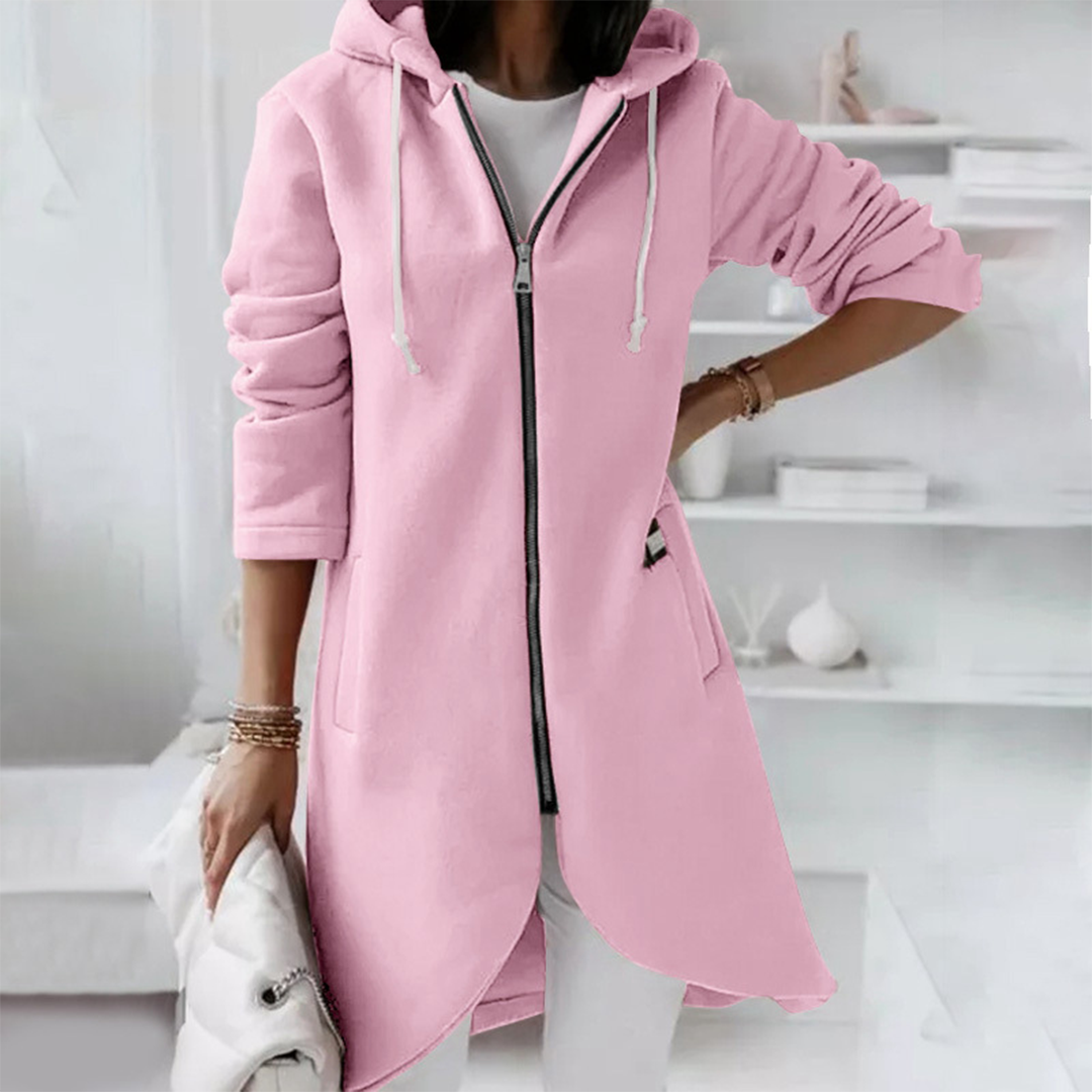 Women - Hoodie - Long Zip-Up - Casual Layer