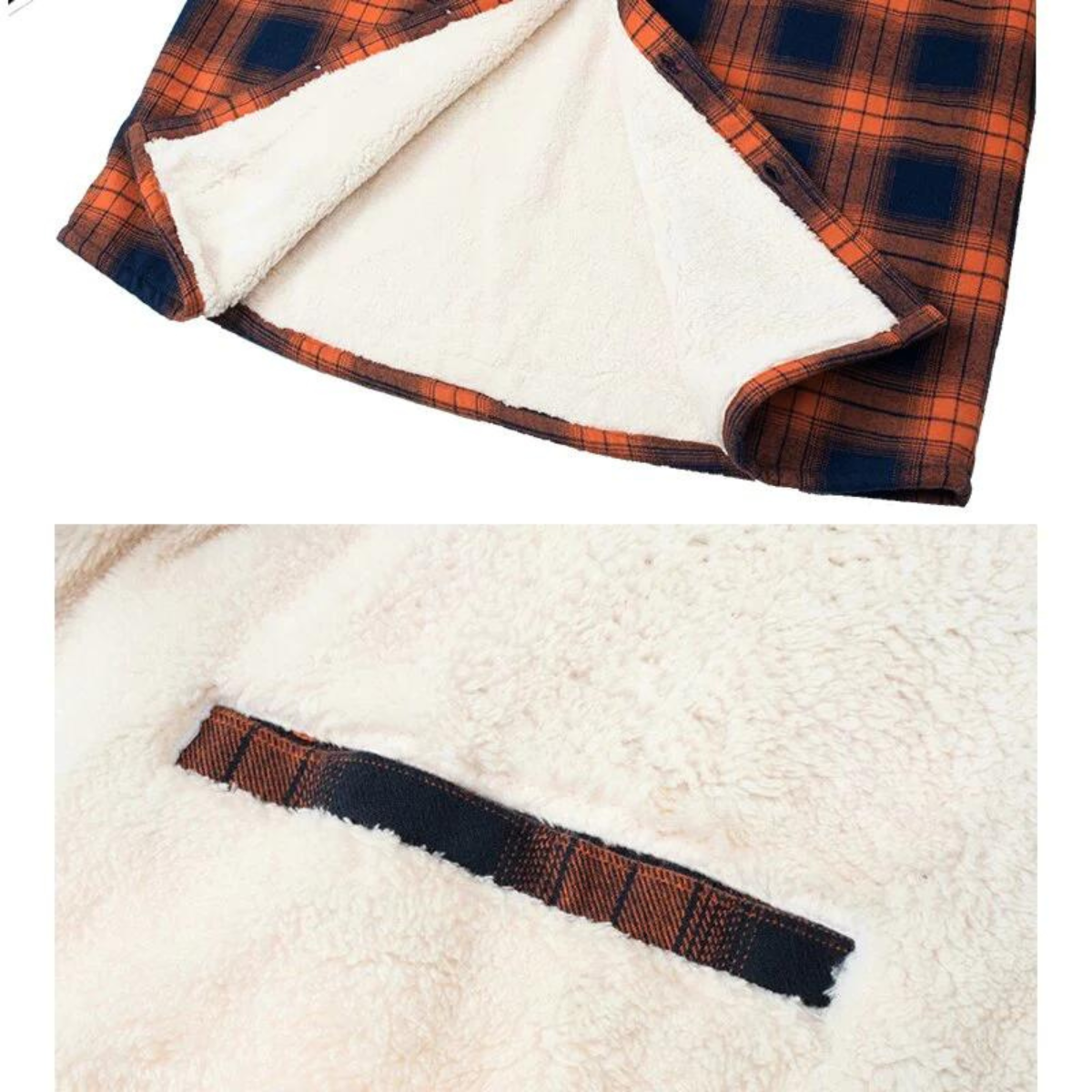 Men's - Sherpa-Lined Flannel Shirt Jacket - Warm & Durable - Outdoor Essential