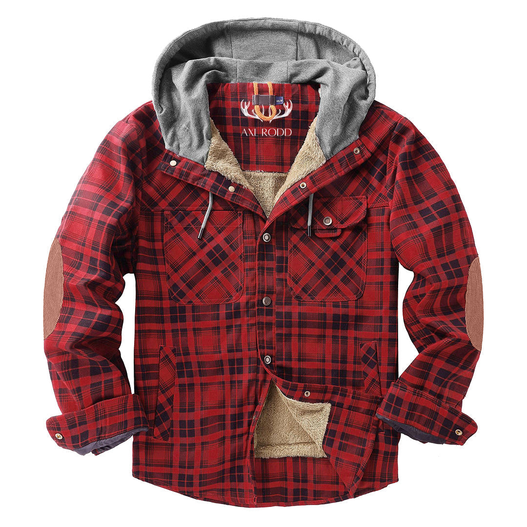Men's - Lumberjack Hoodie - Cosy Flannel Material - Stylish Casual Wear