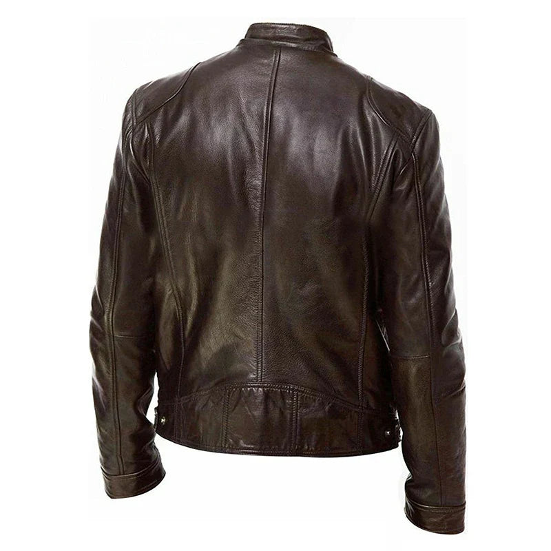 Men's - Biker Jacket - Stylish Casual Leather Outerwear