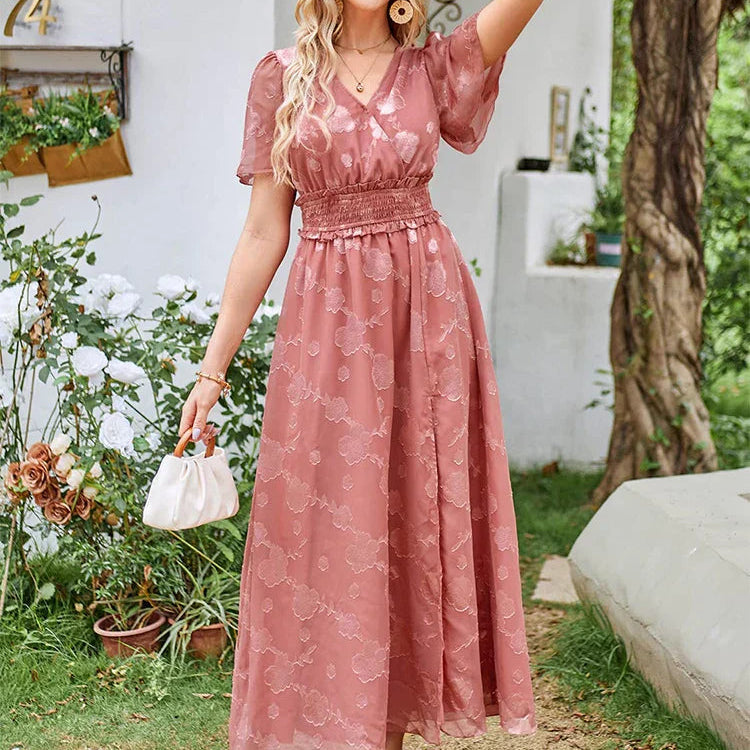 Women's - Flowy Maxi Dress - Lightweight & Comfortable - Ideal for Summer Outings & Casual Events - Perfect for Every Occasion