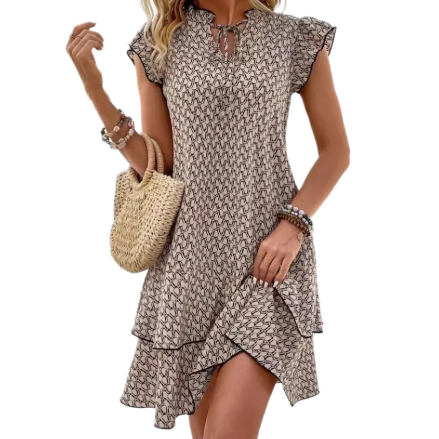 Women's - Bohemian Summer Dress - Lightweight Cotton - Ideal for Festivals & Outings - Casual Style