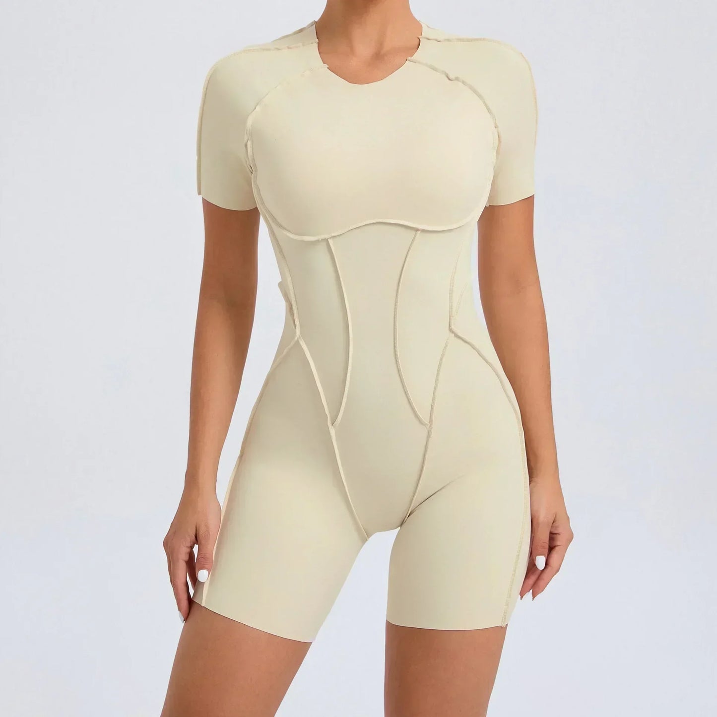 Women's - Sleek Performance Romper - Comfortable Stretch Fabric - Ideal for Active Wear and Casual Outings