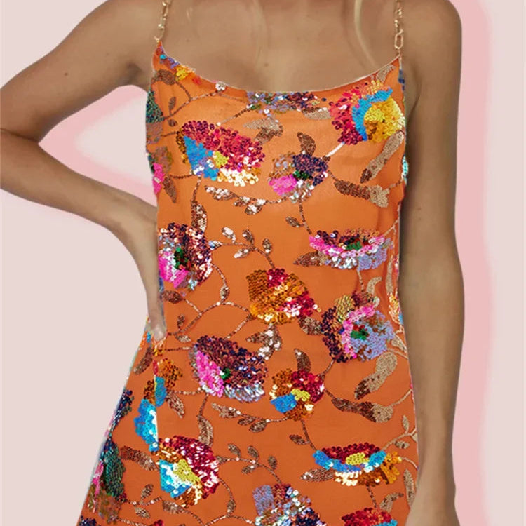 Women's - Vibrant Glam Dress - Stylish Fit & Comfortable Fabric - Ideal for Parties & Special Occasions