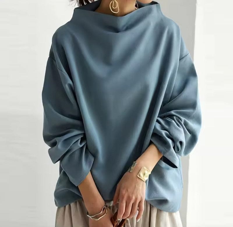 Women's - High Neck Sweater – Cosy Knit – Casual Style