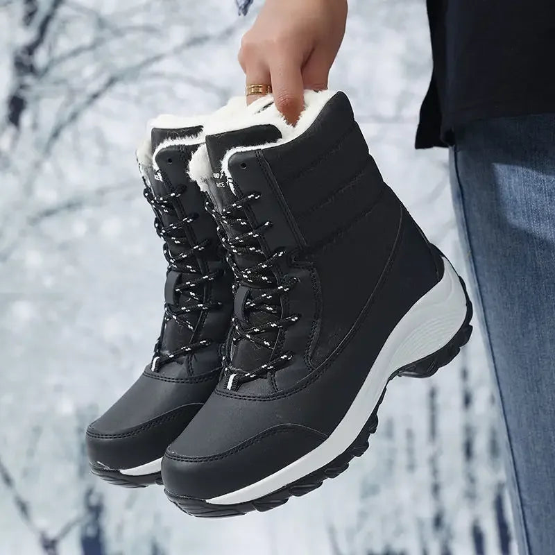 Women's - Casual Platform Snow Boots - Warm & Stylish