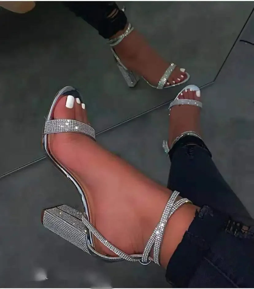 Women's - Stylish Party Sandals - Comfortable and Chic Design - Perfect Footwear for Celebrations