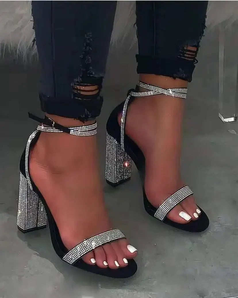 Women's - Stylish Party Sandals - Comfortable and Chic Design - Perfect Footwear for Celebrations
