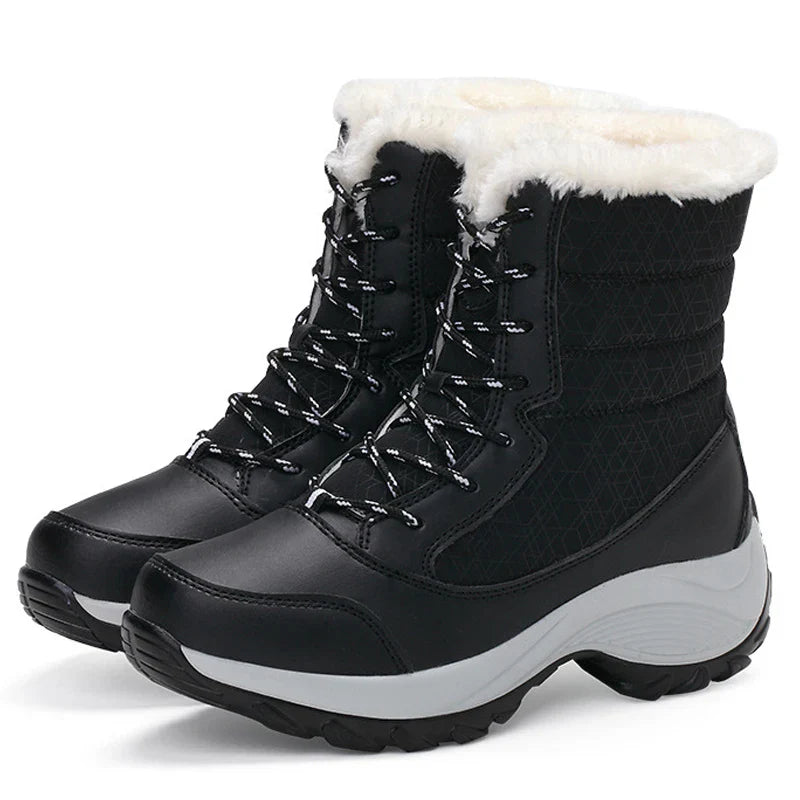 Women's - Casual Platform Snow Boots - Warm & Stylish
