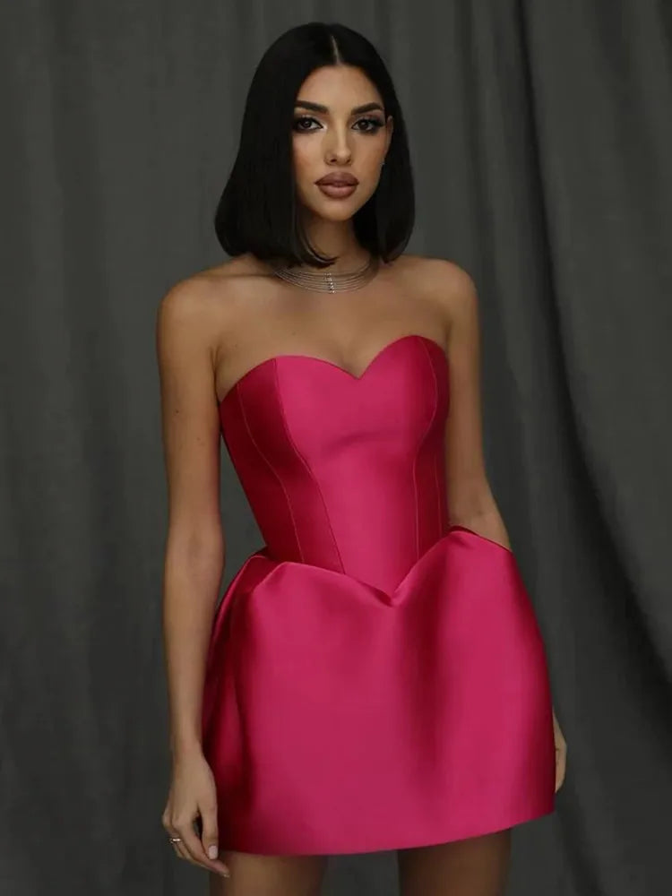 Women's - Elegant Balloon Dress - Lightweight Fabric - Ideal for Special Occasions - Stylish Women's Dress for Every Event