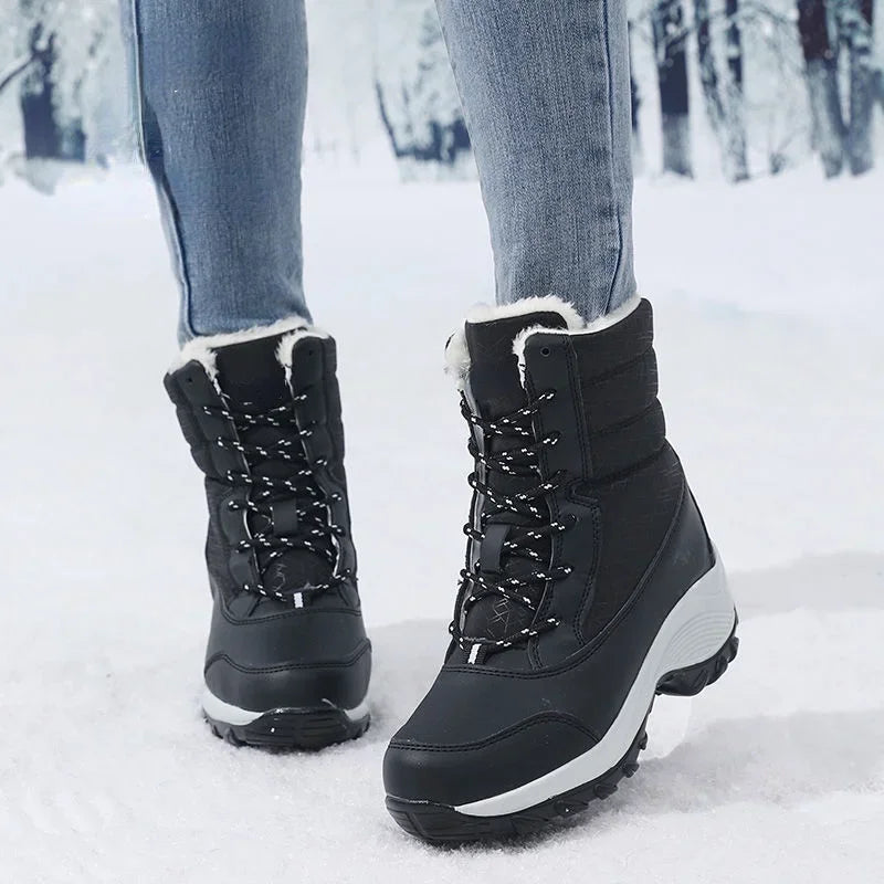 Women's - Casual Platform Snow Boots - Warm & Stylish