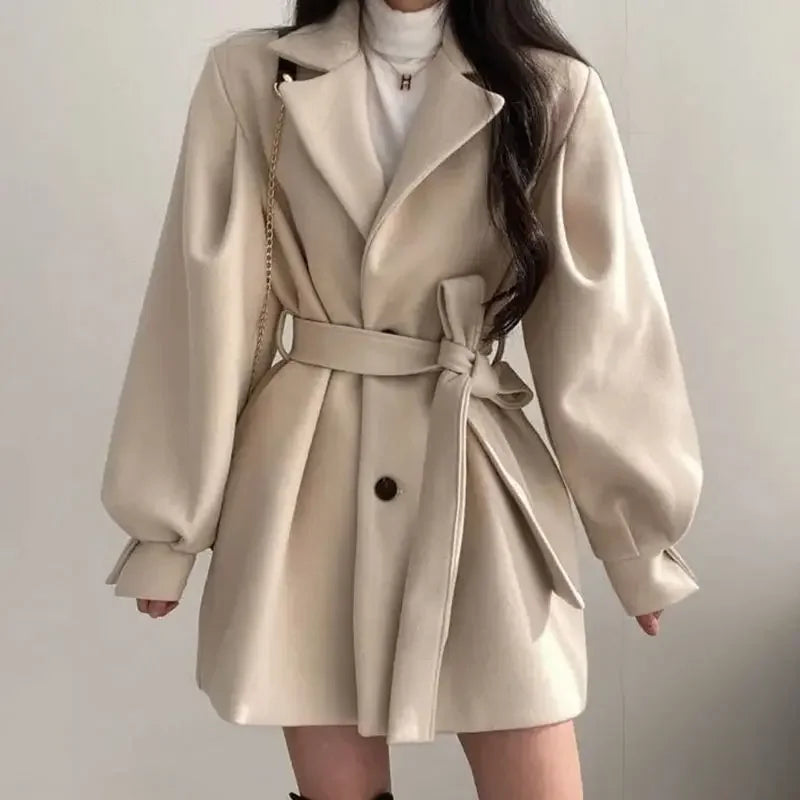 Women's - Trench Coat with Belt | Stylish & Elegant Design