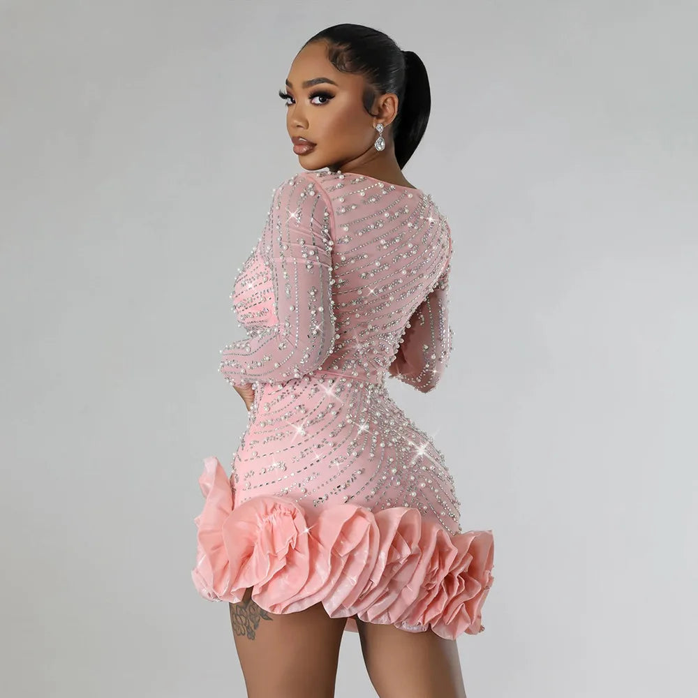 Women's - Dazzling Mini Dress - Elegant & Stylish - Trendy Evening Wear for Parties & Events - Perfect for Your Wardrobe