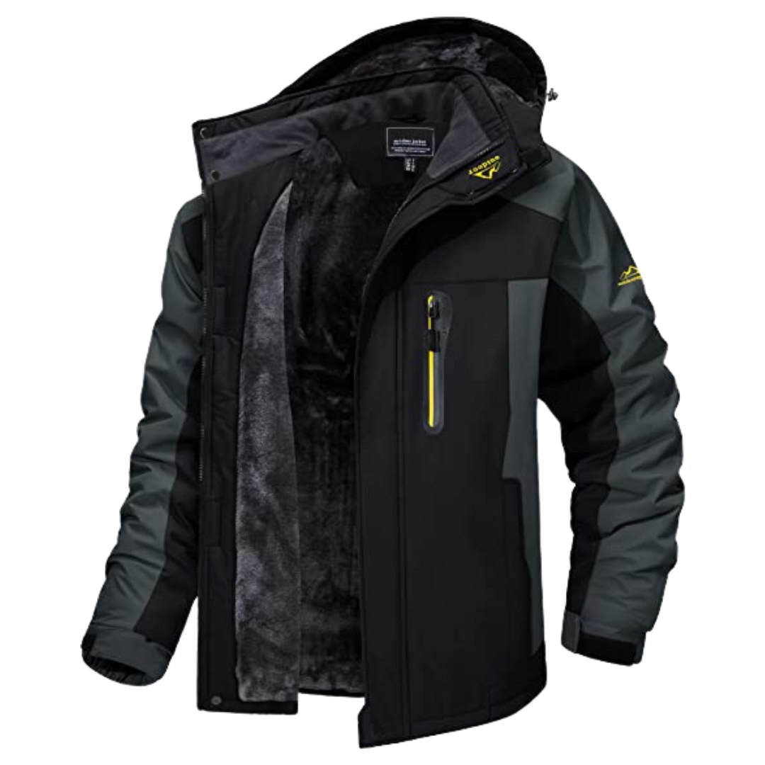Men's - Waterproof Winter Jacket - Warm and Breathable - Suitable for Cold Weather