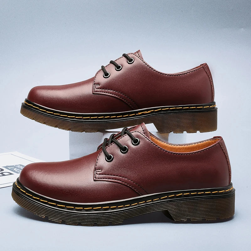 Men's - Oxford Shoes - Smooth Leather - Classic Lace-Up