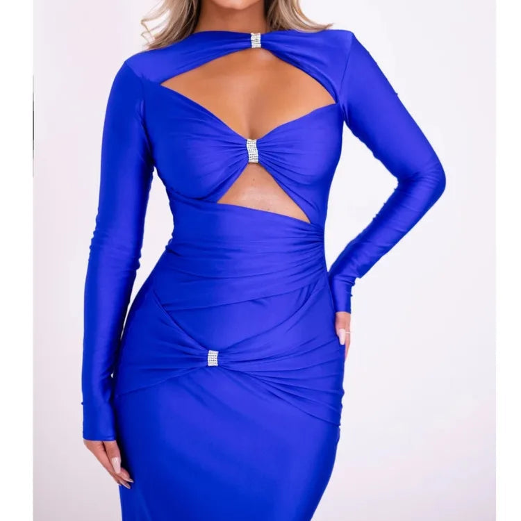 Women's - Elegant Evening Dress - Luxurious Fabric - Perfect for Formal Occasions - Timeless Style, Ideal for Special Events