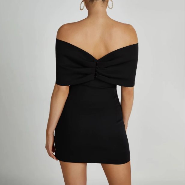 Women's - Elegant Fitted Cocktail Dress - Soft Fabric - Ideal for Parties & Special Occasions - Stylish & Comfortable
