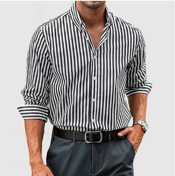 Men's - Casual Button-Down Shirt - Stylish and Comfortable