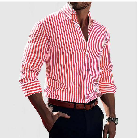 Men's - Casual Button-Down Shirt - Stylish and Comfortable
