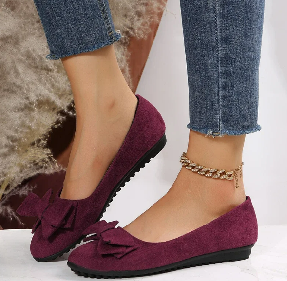 Women's - Ribbon Flat Shoes - Stylish and Comfortable - Perfect for Everyday Wear - Trendy Footwear