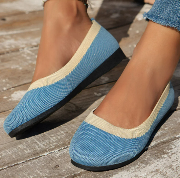 Women's - Comfortable Round Toe Flats - Versatile Everyday Shoes - Stylish, Lightweight Footwear for All Occasions