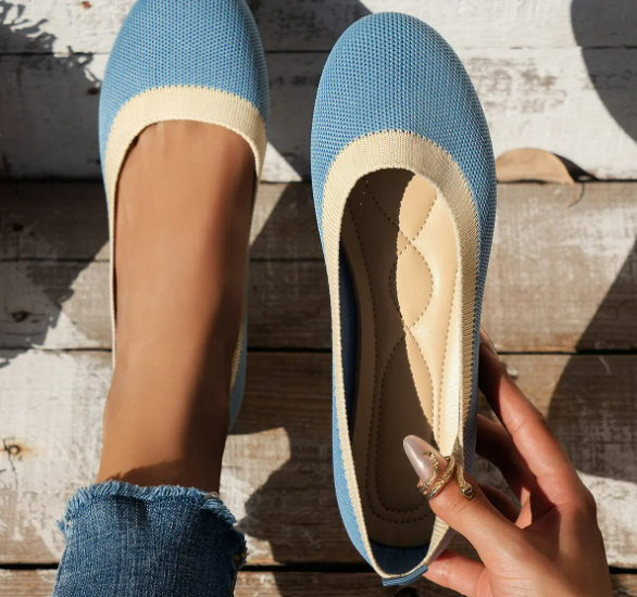 Women's - Comfortable Round Toe Flats - Versatile Everyday Shoes - Stylish, Lightweight Footwear for All Occasions