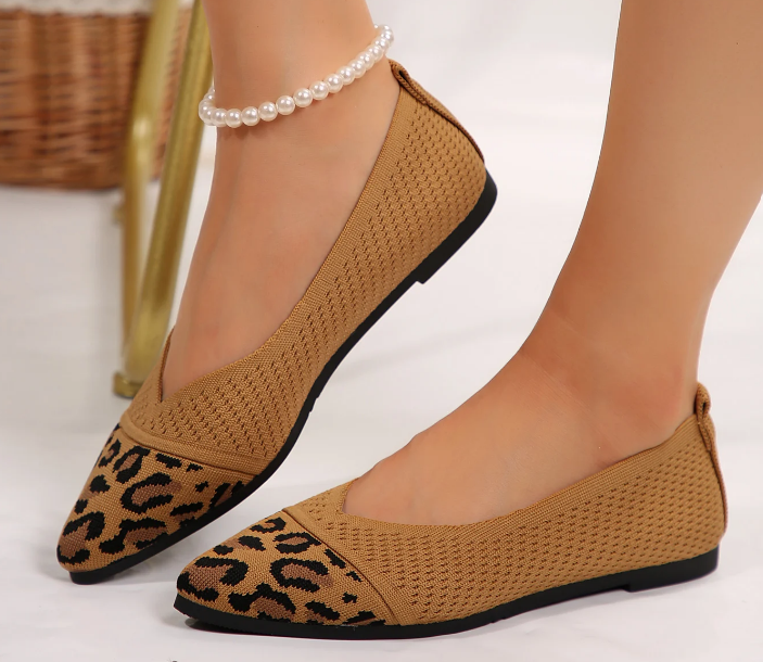 Women's - Leopard Print Shoes - Comfortable Casual Footwear - Trendy Animal Pattern - Stylish Everyday Shoes