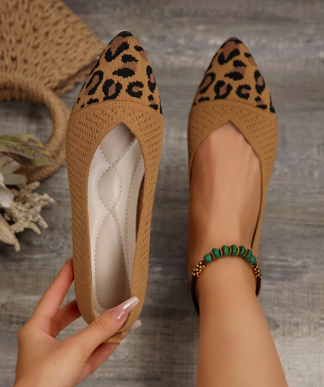Women's - Leopard Print Shoes - Comfortable Casual Footwear - Trendy Animal Pattern - Stylish Everyday Shoes