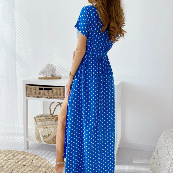 Women's - Casual Dress - Lightweight Printed Polka Dot - Trendy Everyday Wear for Stylish Comfort