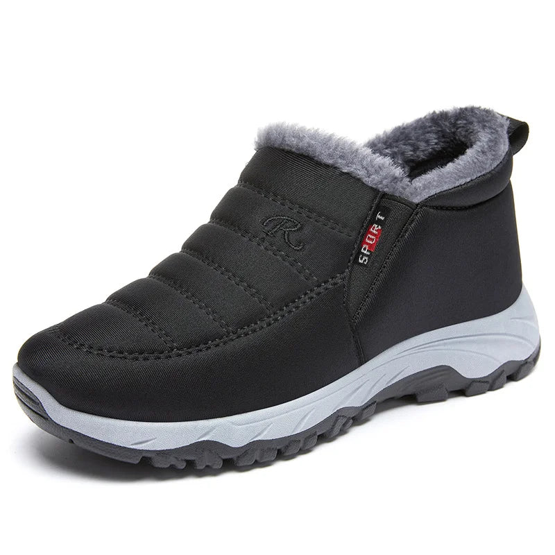 Women's - Stylish Winter Slip-On Boots - Zip Enclosure
