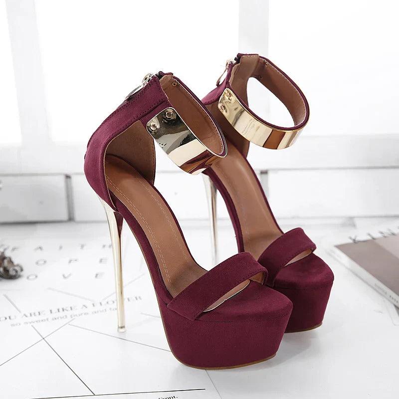 Women's - Ankle Strap Stilettos - Elegant High Heels - Stylish Design for Any Occasion - Perfect Footwear for Chic Outfits