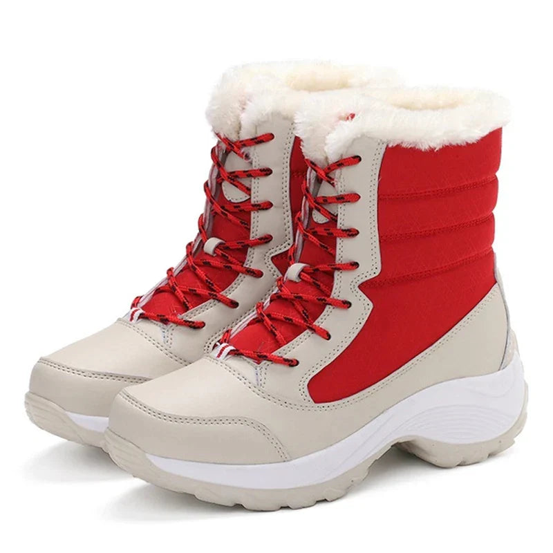Women's - Casual Platform Snow Boots - Warm & Stylish