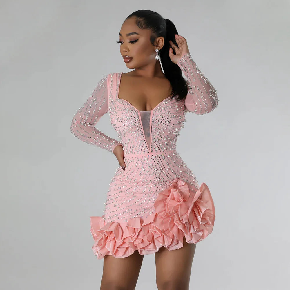 Women's - Dazzling Mini Dress - Elegant & Stylish - Trendy Evening Wear for Parties & Events - Perfect for Your Wardrobe