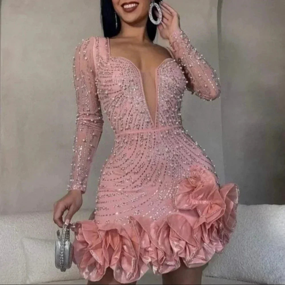 Women's - Dazzling Mini Dress - Elegant & Stylish - Trendy Evening Wear for Parties & Events - Perfect for Your Wardrobe