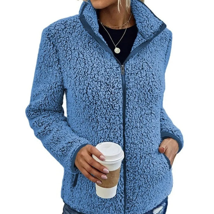 Women's - Fleece Zip-Up Jacket - Cosy Soft Material - Perfect for Layering