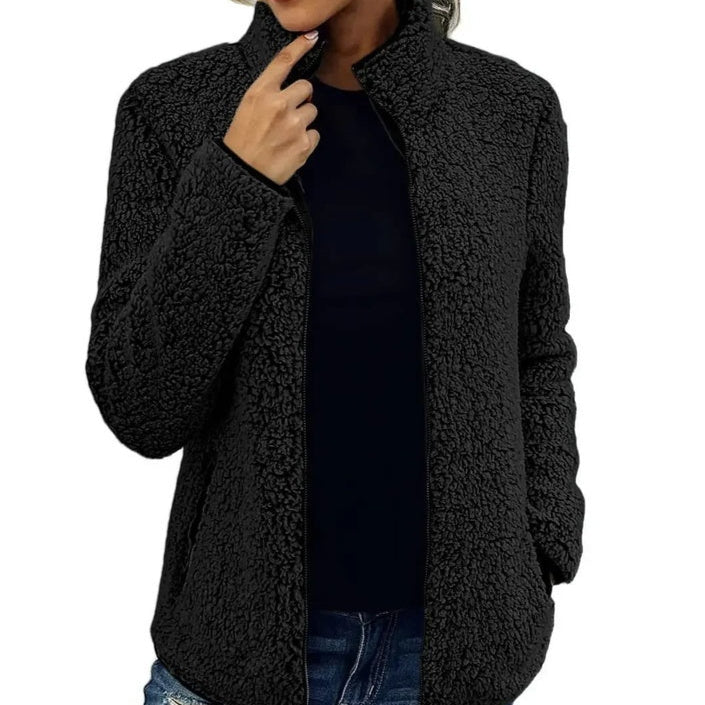 Women's - Fleece Zip-Up Jacket - Cosy Soft Material - Perfect for Layering