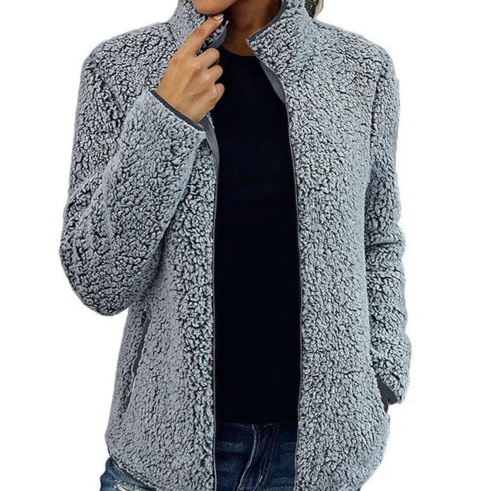 Women's - Fleece Zip-Up Jacket - Cosy Soft Material - Perfect for Layering
